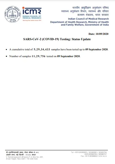 india coronavirus samples tested icmr 